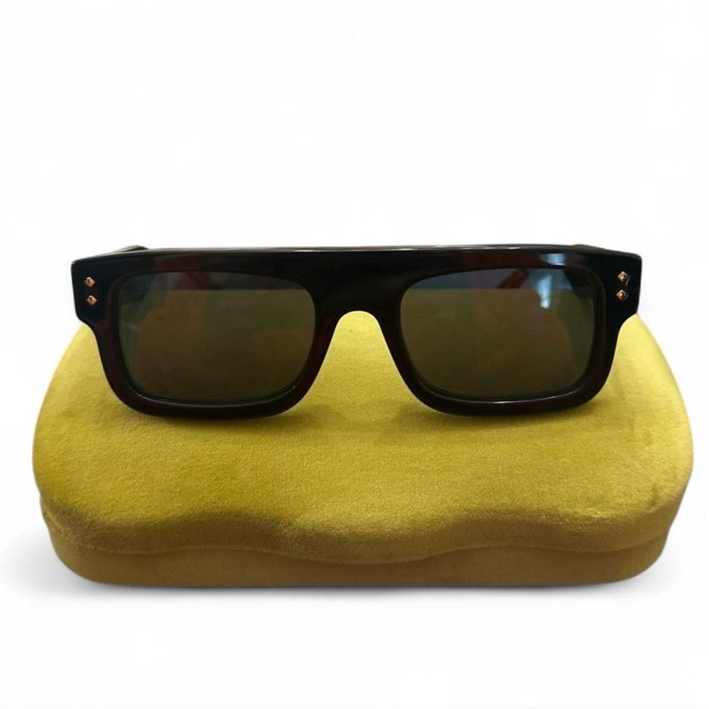 NWT Men’s Designer Gucci Rectangle Acetate Sunglasses 53-21-145 mm - Picture 2 of 5
